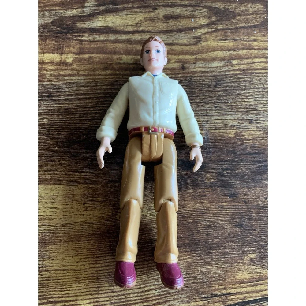 Fisher Price Loving Family‎ Dollhouse 2006 Man Dad Brown Hair Brown Pant Shirt